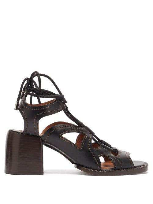 Matchesfashion.com Chlo - Gaile Caged Leather Sandals - Womens - Black