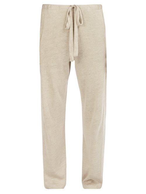 Matchesfashion.com Hecho - Mid Rise Linen Trousers - Mens - Brown