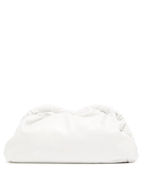 Matchesfashion.com Mansur Gavriel - Cloud Leather Clutch - Womens - White