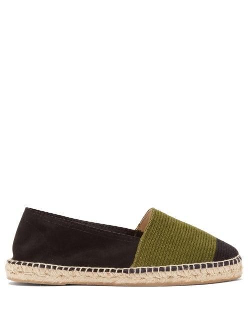 Matchesfashion.com Guanabana - Canvas And Suede Espadrilles - Mens - Black Green