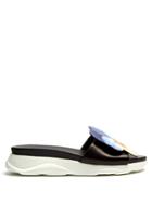 Christopher Kane Pansy Leather Slides