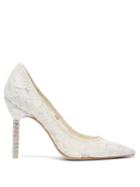 Matchesfashion.com Sophia Webster - Coco Crystal Embellished Lace Pumps - Womens - White