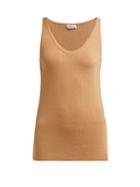 Matchesfashion.com Gabriela Hearst - Douglas Cashmere Scoop Neck Tank Top - Womens - Camel