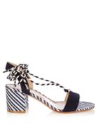 Gianvito Rossi Striped Block-heel Sandals