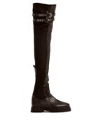 Matchesfashion.com Marques'almeida - Leather Over The Knee Boots - Womens - Black