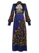 Andrew Gn High-neck Embellished Satin Dress