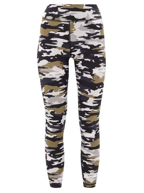 Matchesfashion.com The Upside - Pearl Camouflage-print Technical Leggings - Womens - Grey Print