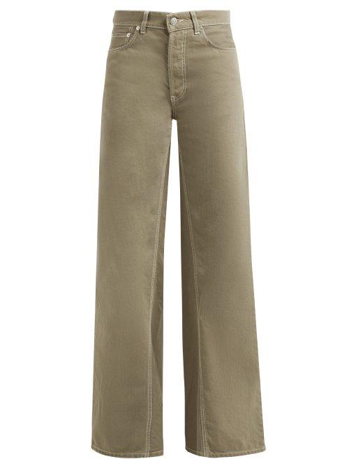 Matchesfashion.com Ganni - Shiloh Denim Flared Jeans - Womens - Khaki