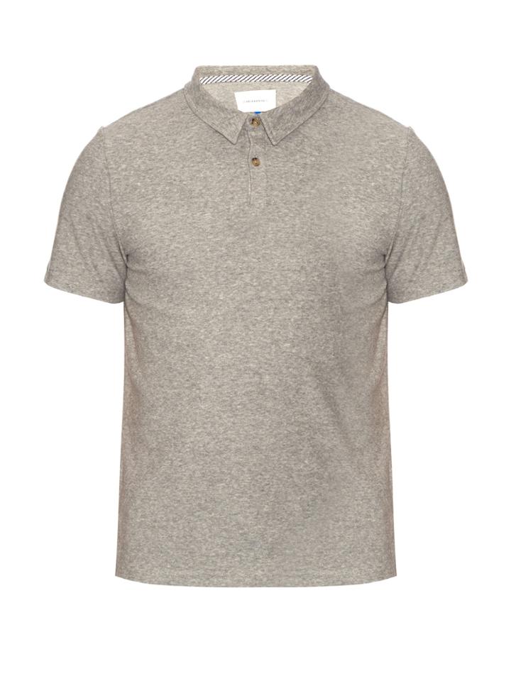 Solid & Striped Short-sleeved Cotton-jersey Polo Shirt