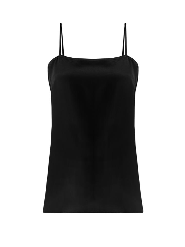 Racil Pumkin Square-neck Silk-crepe Cami Top