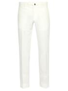 Matchesfashion.com Incotex - Slim Leg Cotton Satin Trousers - Mens - White