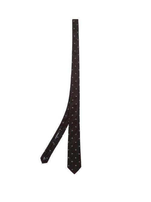 Matchesfashion.com Neil Barrett - Silk Jacquard Tie - Mens - Black White