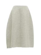 Matchesfashion.com Jil Sander - Layla Asymmetric Wool Melange Skirt - Womens - Light Grey