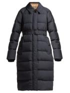 Matchesfashion.com Burberry - Bridgnorth Vintage Check Lined Quilted Coat - Womens - Navy