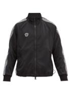 Matchesfashion.com 7 Moncler Fragment - Cube-embroidered Jersey Track Jacket - Mens - Black