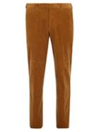 Matchesfashion.com Ermenegildo Zegna - Tailored Corduroy Trousers - Mens - Brown