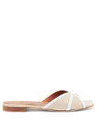 Matchesfashion.com Malone Souliers - Perla Contrast-strap Nappa-leather Slides - Womens - Nude