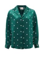 Matchesfashion.com S.a.r.k - Valium Polka-dot Silk Shirt - Womens - Green