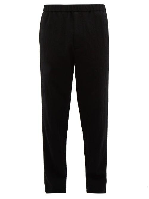Matchesfashion.com Rochas - Elasticated Waist Wool Trousers - Mens - Black