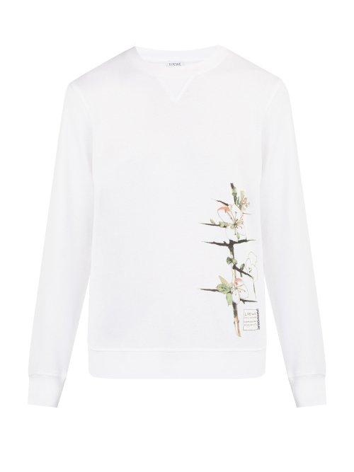 Matchesfashion.com Loewe - X Charles Rennie Mackintosh Cotton Sweatshirt - Mens - White