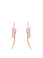 Matchesfashion.com Ryan Storer - Wrapped Tabua Crystal Embellished Earrings - Womens - Rose Gold