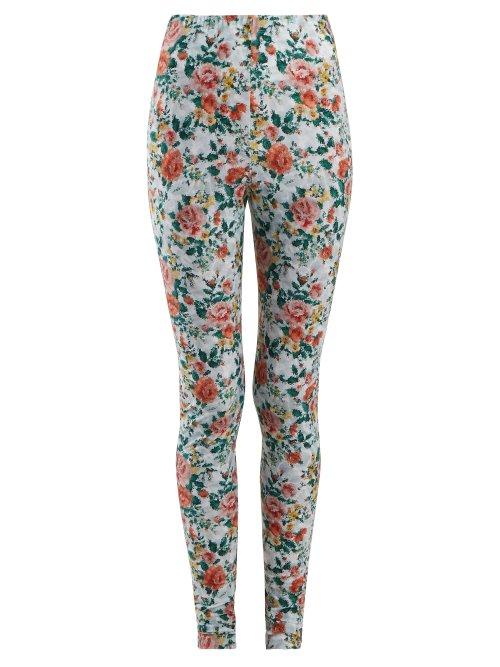 Matchesfashion.com Golden Goose Deluxe Brand - Ridanna Floral Print Leggings - Womens - Multi