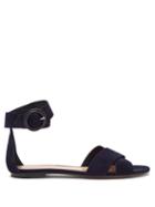 Matchesfashion.com Gianvito Rossi - Aiden Suede Sandals - Womens - Navy
