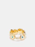 Lauren Rubinski - Evil Eye 14kt Gold Bracelet - Womens - Gold Multi