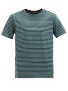 Matchesfashion.com A.p.c. - Marco Striped Cotton T Shirt - Mens - Green