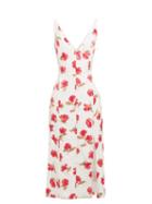 Matchesfashion.com Altuzarra - Ilaria Poppy Devor Panelled Midi Dress - Womens - White Multi