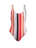Matchesfashion.com Solid & Striped - The Anne Marie Striped Scoop Back Swimsuit - Womens - Multi Stripe