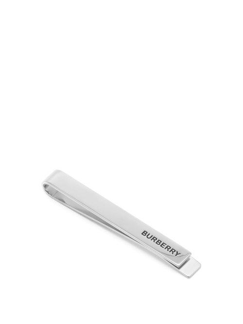 Matchesfashion.com Burberry - Logo Engraved Silver Tie Pin - Mens - Silver