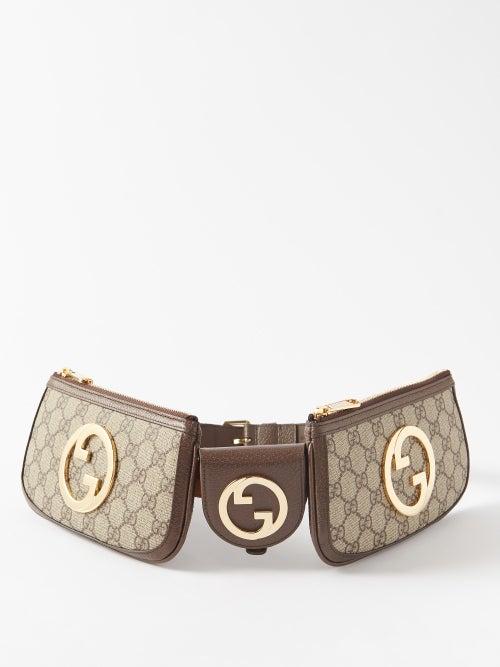 Gucci - Gg-monogram Multi-pocket Belt Bag - Mens - Beige Multi