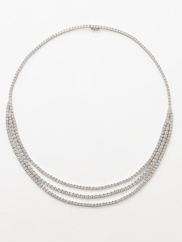 Anita Ko - Hepburn Diamond & 18kt White-gold Necklace - Womens - White Gold Multi
