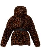 Matchesfashion.com Moncler - Kundogi Animal-print Quilted-down Hooded Jacket - Womens - Brown Multi