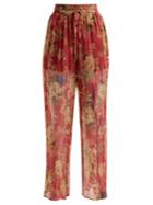 Zimmermann Melody Floral-print Silk Trousers