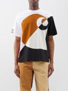 Marni X Carhartt - X Carhartt Wip Colour-block Cotton-jersey T-shirt - Mens - Black Red White