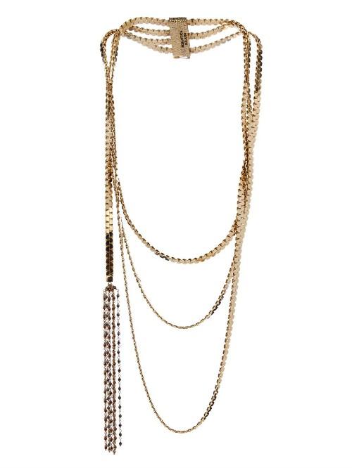Rosantica By Michela Panero Aspide Three Layers Brass Chain Necklace