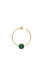 Matchesfashion.com Hillier Bartley - Malachite Gold Plated Hoop Earring - Womens - Green