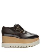 Stella Mccartney Elyse Monk-strap Faux-leather Platform Shoes