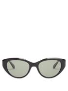 Matchesfashion.com Garrett Leight - Del Rey 50 Cat Eye Frame Sunglasses - Womens - Black Multi