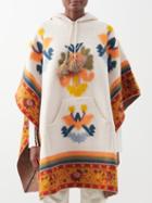 Etro - Paisley-intarsia Wool-blend Poncho - Womens - Cream Multi