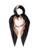 Matchesfashion.com Burberry - Two Lovers Belt Print Silk Twill Scarf - Womens - Black Multi
