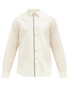 Matchesfashion.com Pro - Striped-placket Cotton Shirt - Mens - Cream