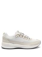 Matchesfashion.com A.p.c. - Techno Panelled Suede And Neoprene Trainers - Mens - White