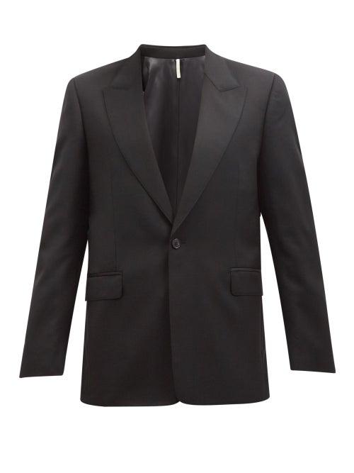Sunflower - Classic Peak-lapel Wool Suit Jacket - Mens - Black