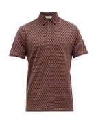 Matchesfashion.com Etro - Geometric Jacquard Cotton Knit Polo Shirt - Mens - Orange Multi