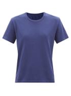 Nili Lotan - Corienne Cotton-jersey T-shirt - Womens - Dark Blue