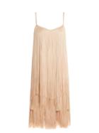 Matchesfashion.com Raey - Long Fringe Slip Dress - Womens - Nude
