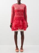 Molly Goddard - Bianca Bubble-hem Ruffled-tulle Dress - Womens - Pink